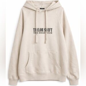 Taylor Swift The Eras Tour Beige Graphic Hoodie large Swiftie oversized lounge